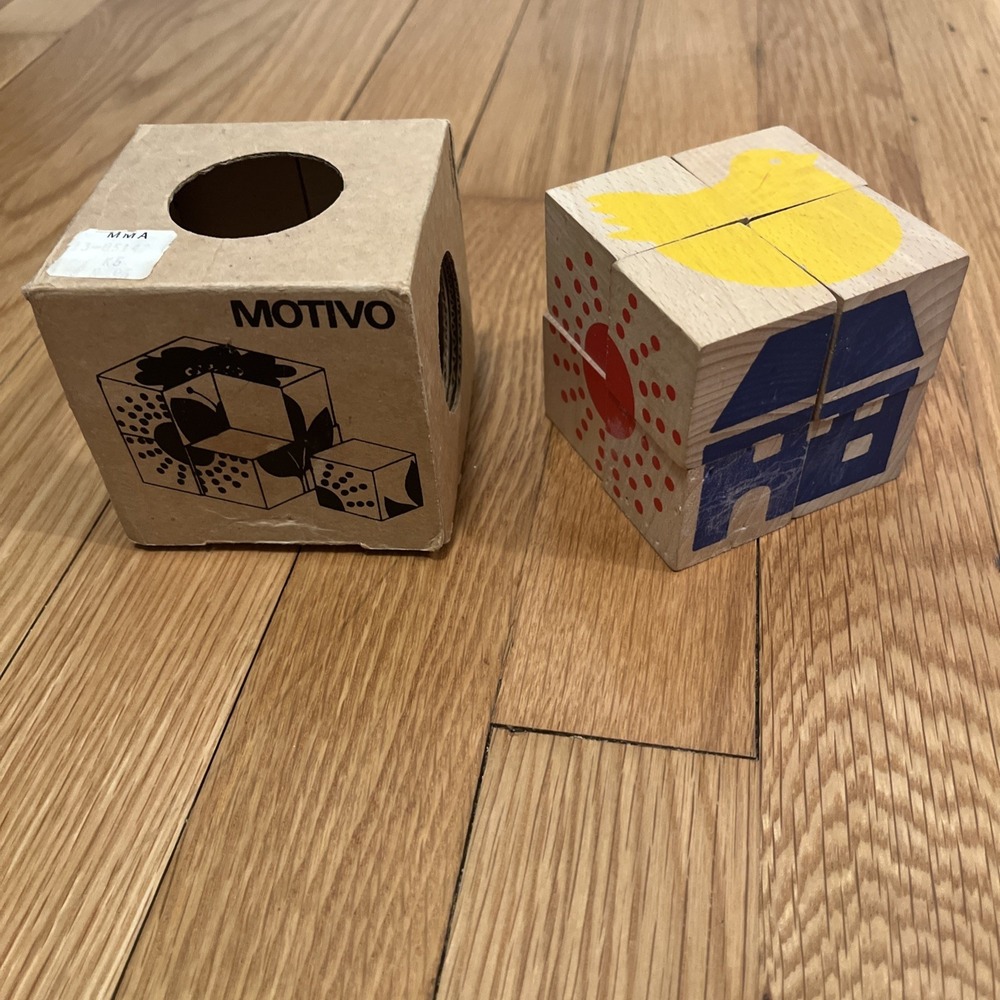 Vintage Naef Motivo Wooden Puzzle Artist Aoi Huber Swiss Made